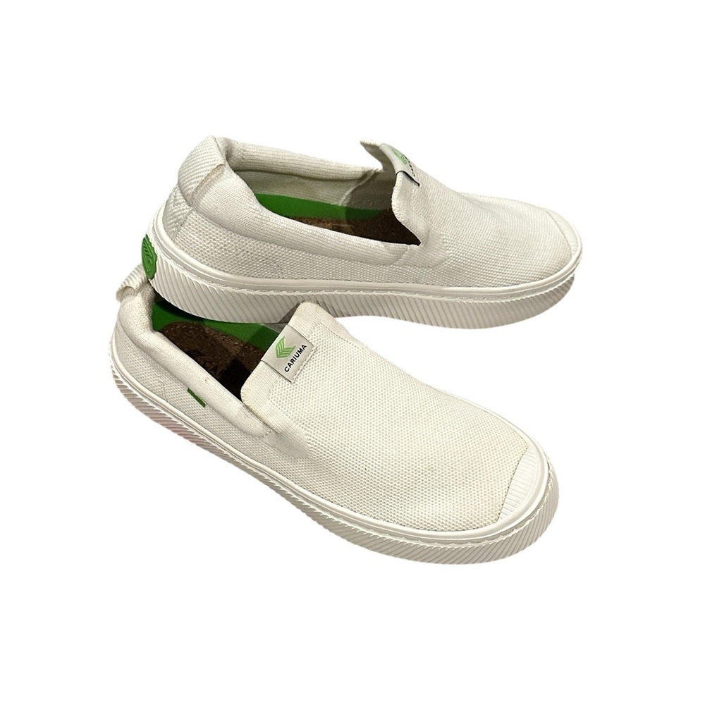 Cariuma IBI Knit White Neutral Slip-On Casual Summer Comfy Sneakers 7.5